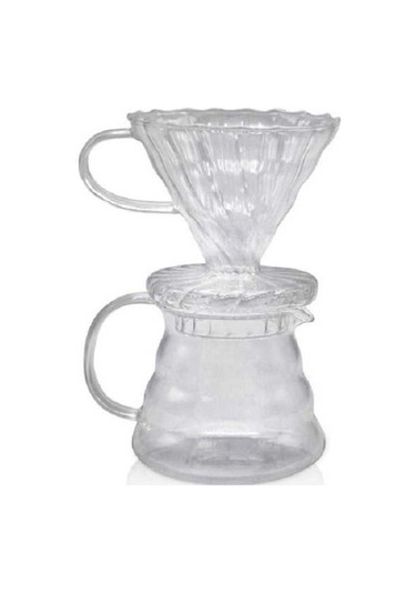 Pazly Isıya Dayanıklı El Yapımı Cam Kahve Demliği - 350ml-600ml İçin Ev Ve Ofis Kullanımı