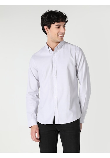 Colin's Slim Fit Taş Erkek Uzun Kol Gömlek CL1048576_Q1.V1_STN
