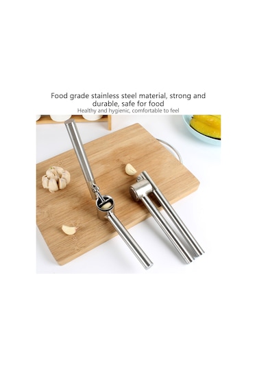 304 Paslanmaz Çelik Sarımsak Presi Uzatılmış Sarımsak Gümüş Gümüş