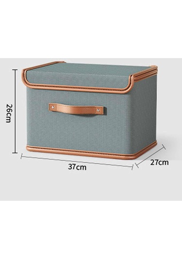 Suntek Yorgan Yastıklar İçin Kapaklı Depolama Kutusu Gri 37 x 27 x 26 CM