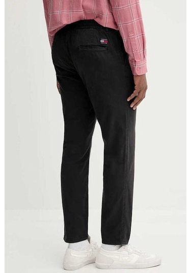 Erkek Çift Pilili Rahat Konik Kesim Pantolon - Siyah Triple Black