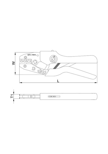 Ceta Form E69-Yt1 Izoleli Kablo Pabucu Sıkma Pensesi