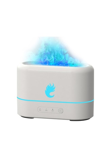 Mavi & Kırmızı Simülasyon Alev Nemlendirici 2 Parlaklık Işığı Sessiz Soğuk Sis Usb Hava Nemlendirici Aromaterapi Uçucu Yağ Difüzörü Ev Ofis Yatak Odası Bebek Odası