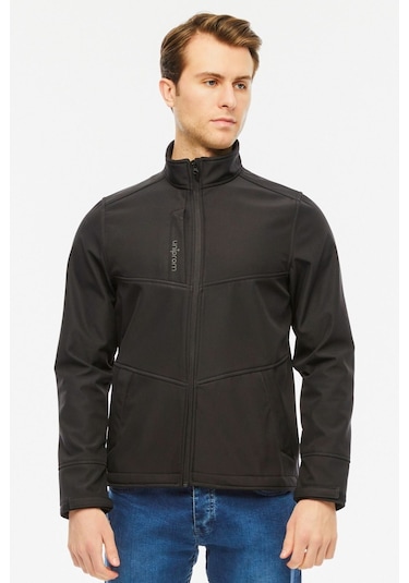 Uniprom Softshell Mont Içi Polarlı Su Ve Rüzgar Geçirmez Pro Model Siyah Erkek Siyah