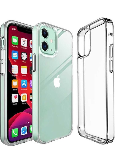 Apple Uyumlu iPhone 12 Uyumlu Tchs İmax Silikon-renksiz Renksiz -
