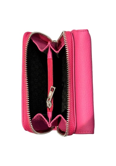 Monte Lui Unisex Hakiki Deri Cüzdan Pembe