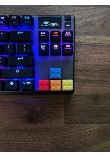 Renkli Blok Tuğla Tasarımlı Klavye Tuş Takımı 4 Lü Set Mekan