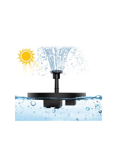 Aubyhe Güneş Enerjili 190l/saat Akışlı 6 Fişli Havuz Fontanı - Bahçe, Park, Dış Mekan Peyzajı İçin Hafif Uyumlu Su Sprinklerı