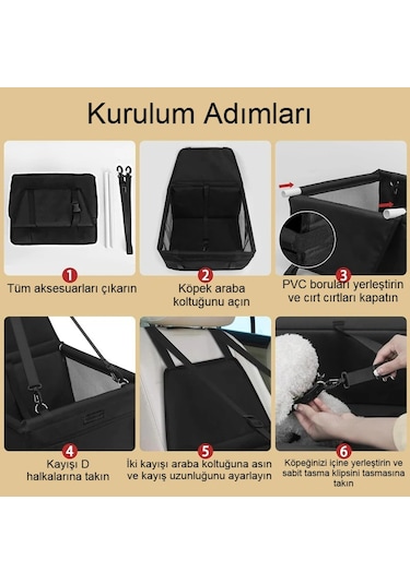 Kedi Köpek Araba Koltuğu Katlanabilir Nefes Alabilir Taşınabilir Pet Seyahat Koltuğu