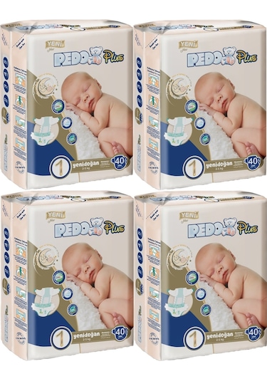 Pedo Plus Bebek Bezi 1 Numara 2-5kg Yeni Doğan 160 Adet 4'lü