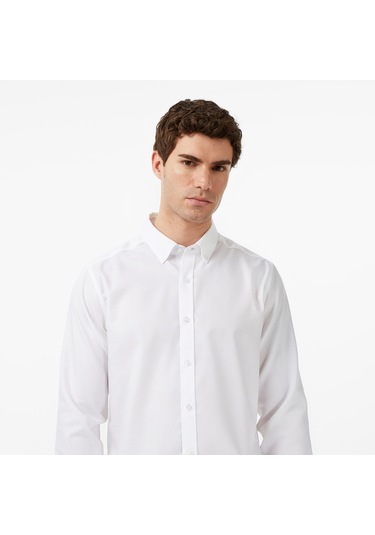 Nautica Erkek Beyaz Slim Fit Gömlek Düz W65475t Beyaz