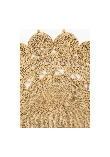 Cool Halı Stew Ca-109 Natural Oval Jüt Halı El Dokuma Dekoratif Jüt Örgü Halı Vintage Jüt Kilim