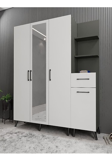 Açelya Portmanto Vestiyer Ayakkabılık Fb - M3 Montaj Dahil 160 Cm