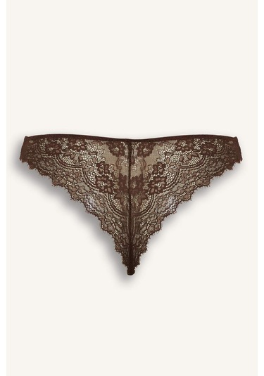 Defacto Bağcıklı Dantelli Brazilian Külot Fall İn Love F7028ax25wnbn341 Kahve