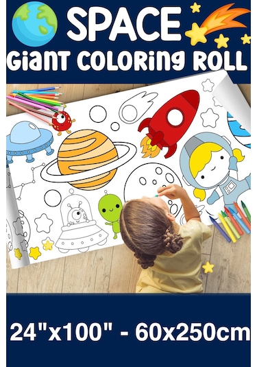 Melolisa Orman Dev Boy Boyama Kağıdı - Forest Kids Coloring Roll - Jumbo Painting Paper Roll For Kids