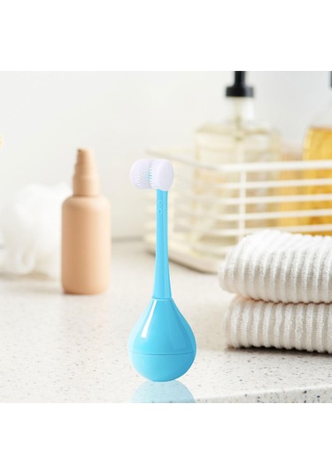 Dolıty Çocuklar Üç Taraflı Diş Fırçası Yenilik Mavi