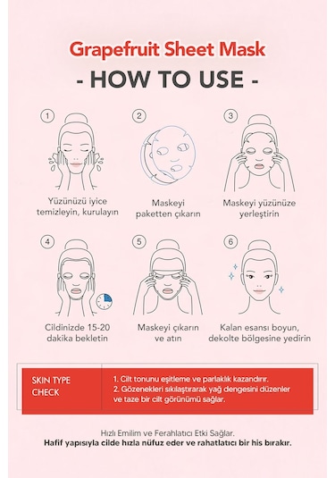 Lebelage Greyfurt Özü İçeren Aydınlatıcı, Nemlendirici Kağıt Maske Lebelage Fruit Grapefruit Mask