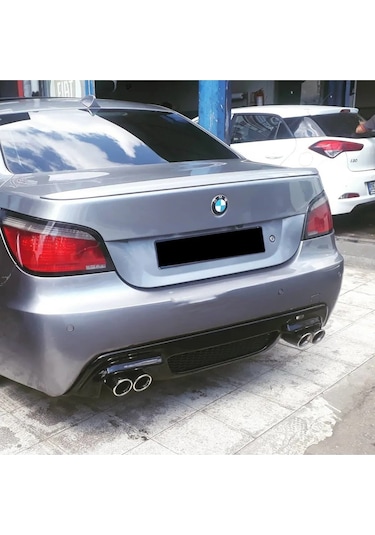 Bmw E60 - M5 - Rieger - Difüzör Sağ Sol Çift Çıkış Piano Black Vakum 2003-2010