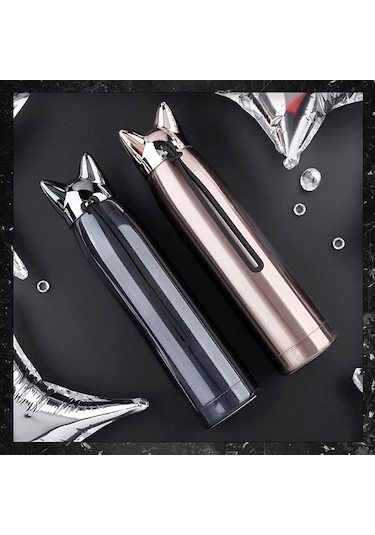 Paslanmaz Çelik Kahve Kupaları Su Şişesi Termos Termal Sıcak Ve Soğuk Tutma Yalıtımlı Vakumlu Matara Spor Siyah &gt 3000ml