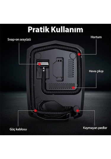 Enraco St-5002 Dijital Basınç Göstergeli Oto Lastik Şişirme Pompası Hava Kompresörü