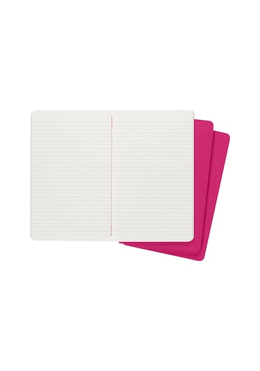 Moleskine Çizgili Cahier Not Defteri 3'lü Set L Boy Kinetik Pembe