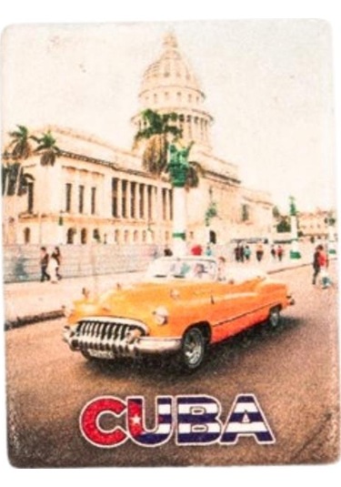 Küba Temalı Taş Magnet