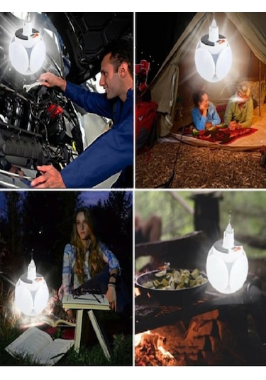 Solar 5 Kanatlı Kamp Lambasıı Beyaz