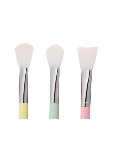 Hangfox 3 Adet Silikon Yüz Maskesi Fırçası Seti - Yumuşak Vücut Kremi Maske Uygulama Aracı - Hijyenik Cilt Bakımı Araçları Beyaz