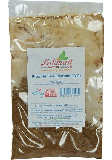 Propolis Ekstrakt Öğütülmüş Toz 50 Gr Paket