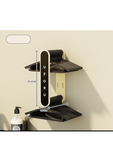 Yystore He880 Duvara Monte Askı Depolama Organizatörü Siyah