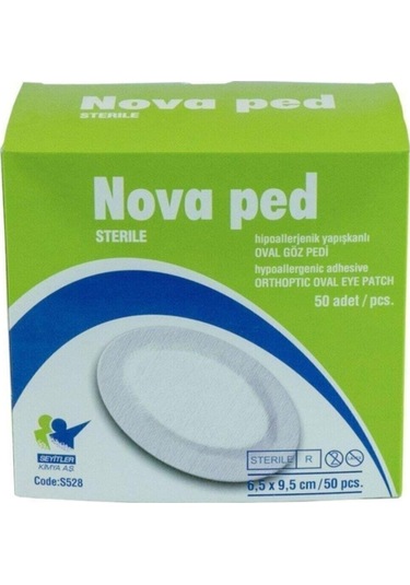 Nova Ped Hipoallerjenik Yapışkanlı Oval Göz Pedi 6,5 X 9,5 Cm 50