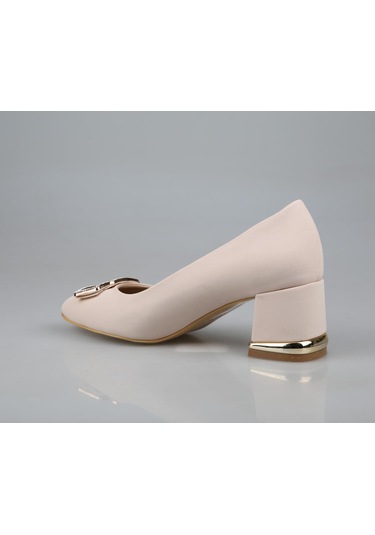 Feles 077-3368-21 Krem Kadın Topuklu Ayakkabı Krem