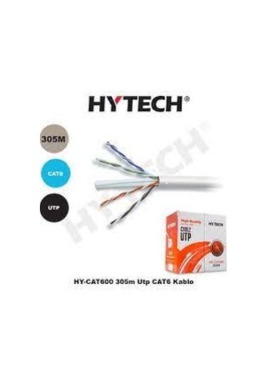 Hytech   Hy-Cat600 305M Gri Utp Cat6  Kablo