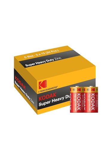 Kodak 24 Adet Çinko Karbon Shrink Orta Pil