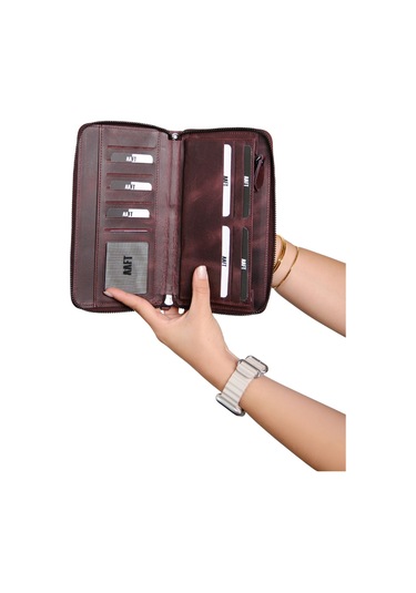 Mft Leather Hakiki Deri Unisex El Çantası Canelia 1310 Tiguan Bordo