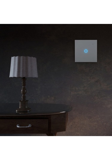 Fosenze Wifi Akıllı Dokunmatik Anahtar, Alexa Ve Google Home Desteği, Cam Panel, Uzaktan Kontrol, 85-230v 1 Yol