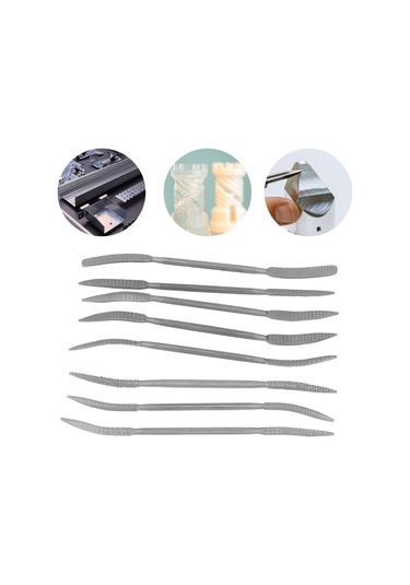 Maiyame 8 Adet 8 İnç Çift Uçlu Çelik Çeliği Freze Seti - Hızlı Taşlama, Polishing Ve Gravür İşleri İçin Dayanıklı