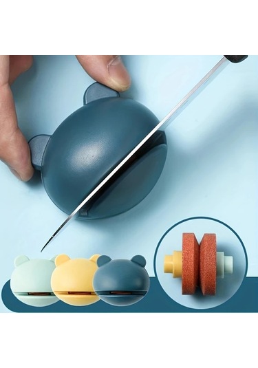 Sunshine011 Kampçı Çakı Bileyici: Sarı Kurbağa Şekilli Taşlama Taşı, Portatif Keskinleştirici