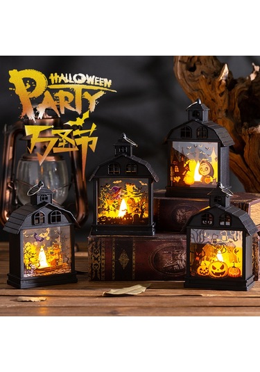 Youtek Korku Atmosferi Yaratan Geri Stili Cadı, Kemer, Örümcek, Skelleton Dekoratif Led Lamba - Halloween Partisi Aksesuarı Diğer