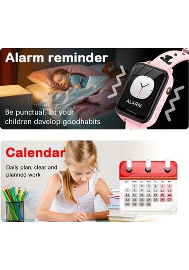 Trendooze Gaojunshop01 Pembe Çocuk Akıllı Oyun Kameralı Ayarlanabilir Ekran Doğum Günü Hediyesi Pembe Kişiye Özel Pembe