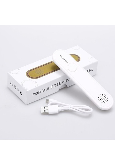 Novahub Uv Işık Ultraviyole Işık Taşınabilir Uvc Led Lamba Şarj Edilebilir El Tipi Beyaz Beyaz