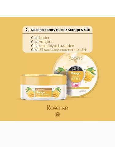 Rosense Body Butter Mango & Gül 150 Ml