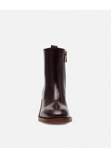 Steve Madden Slender Brown Leat Kadın Kahverengi Topuklu Bot Slender-brown