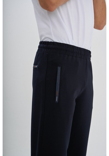 Shooter Sportswear Erkek Antrasit Eşofman Altı Fermuarlı Üç Cep Rahat Kalıp Klasik Paça Lacivert