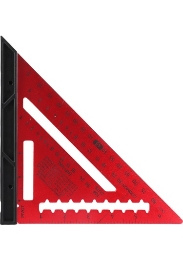 Geeksen Alüminyum Alyaşlı Ahşapçı Triangel Çizgicide: Kesin Ölçek, Çıkarılabilir Kısa Cetvel Ve Dayanıklı Yapı - Gümüş