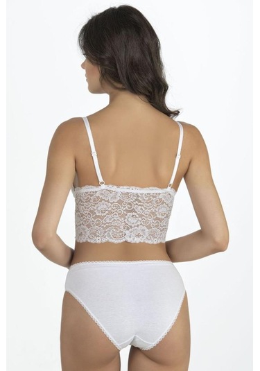 Fabony Bayan Dantelli Bralet Sütyen Külot Takımı 1310 Beyaz