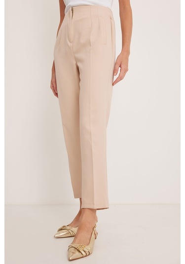 Bigdart Kadın Bej Yüksek Bel Kumaş Pantolon 6650 001
