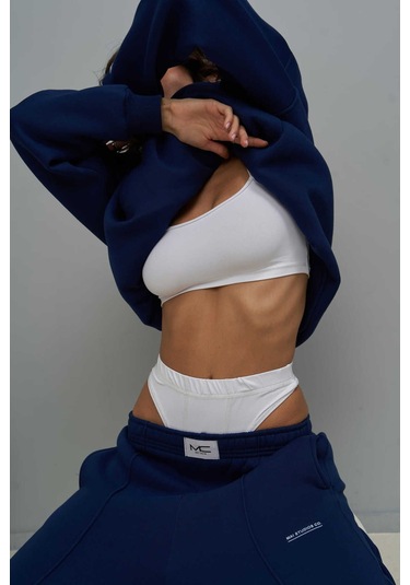 Mai Collection Mai Studios Co. Minimal Baskı Lacivert Eşofman Takım Lacıvert