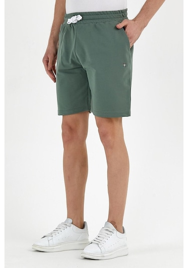 Erkek Golf Nakışlı 2 Iplik Şort Yeşil