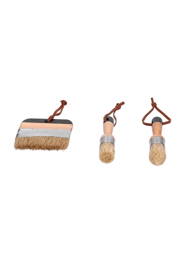 Dofolink Üçlü Ahşap Saplı Fantezi Tüylü Boya Fırçaları - Ev Dekorasyonu, Varnish Ve Akrilik İçin Dayanıklı Kullanim